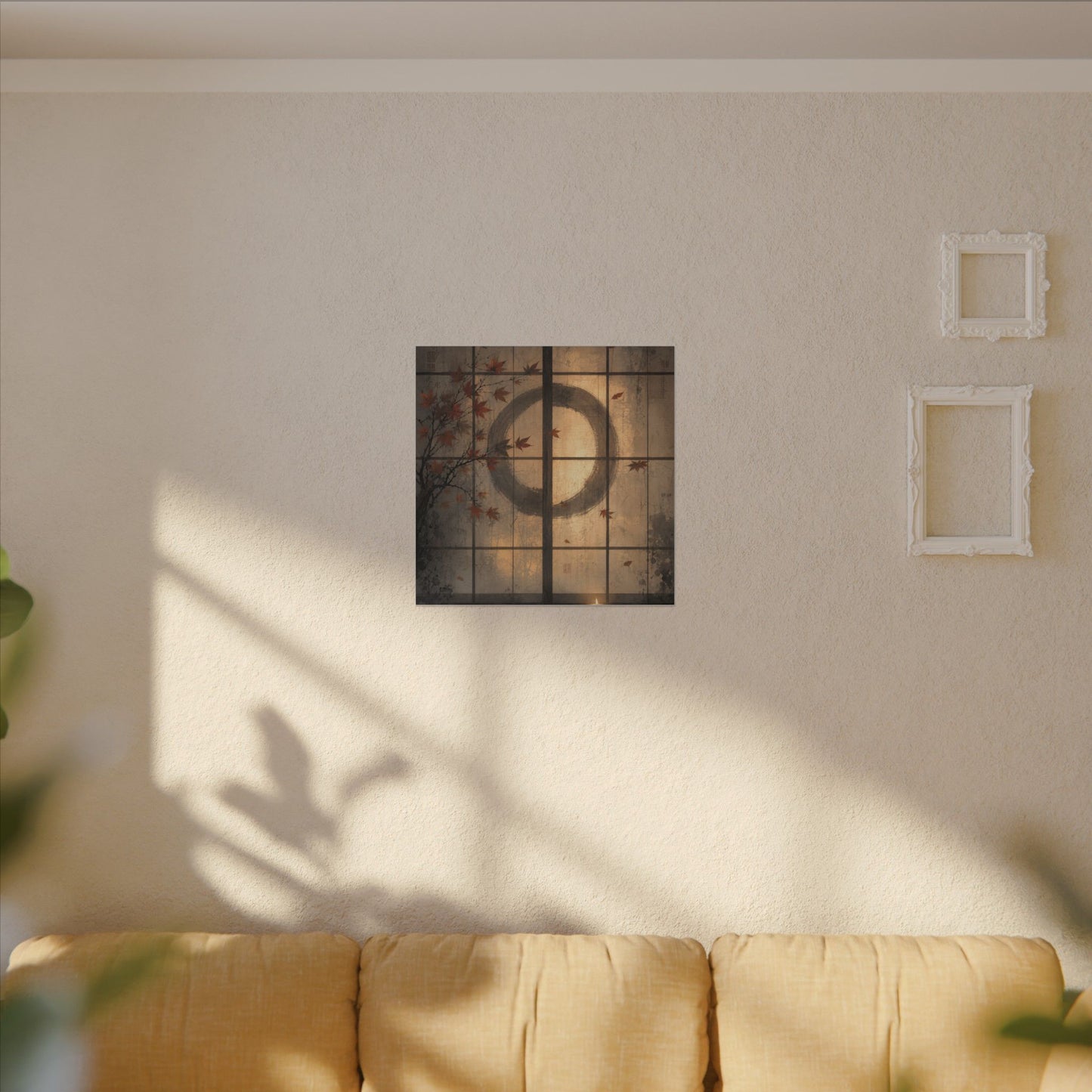 Shoji Screen Texture Canvas Art | Earthy Japandi Art