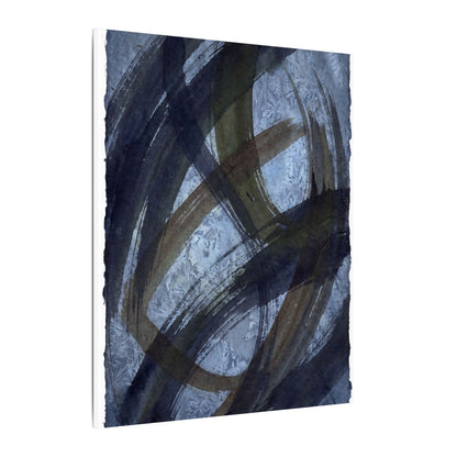 Ink Brushstroke Canvas Art | Winter Dark Japandi Shadow Zen Art