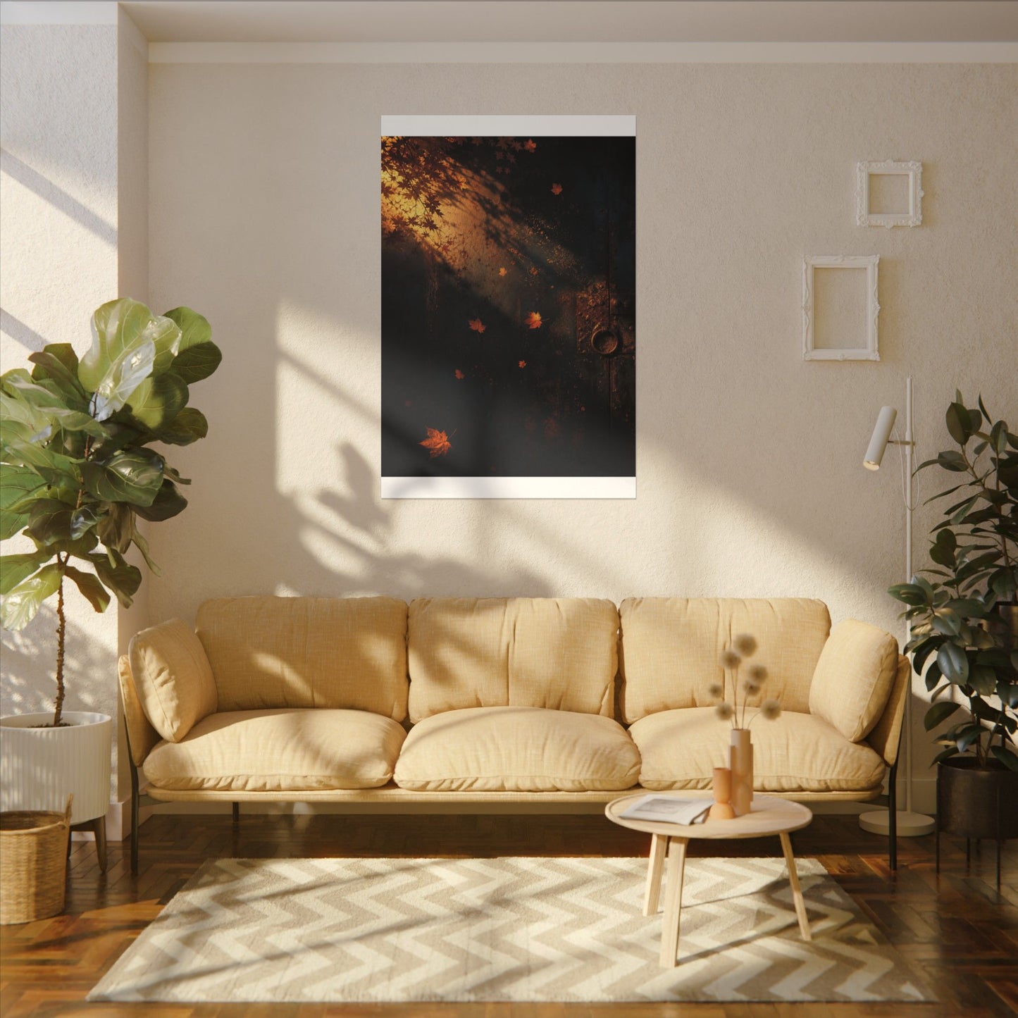 Dark Japandi Rust Patina in Golden Hour | Shadow Zen Canvas Art