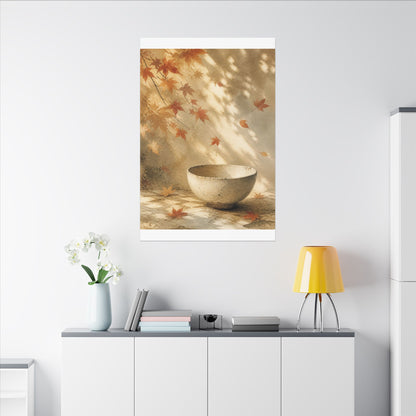 Japandi Ceramic Bowl in Dappled | Watercolor Canvas Art