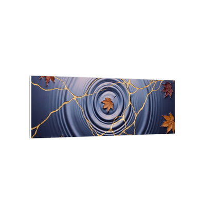 Kintsugi Water Ripple in Dawn | Gold Vein Canvas Art