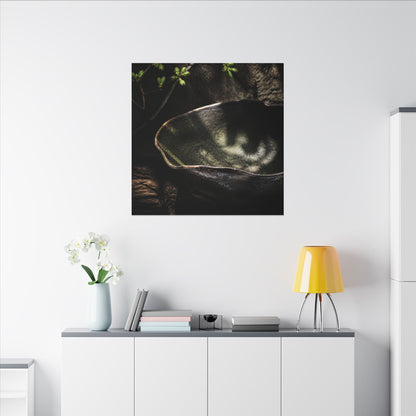 Sophisticated Ceramic Bowl Canvas Art - Dark Texture Dark Japandi
