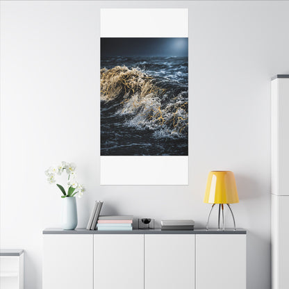 Ocean Wave Winter Canvas Art | Kintsugi Artful Design