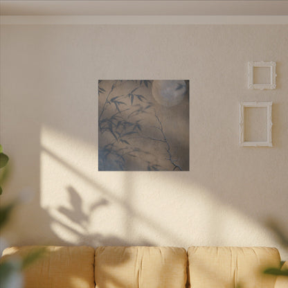 Shadow Play Canvas Art | Winter Japandi Japanese Pattern Art