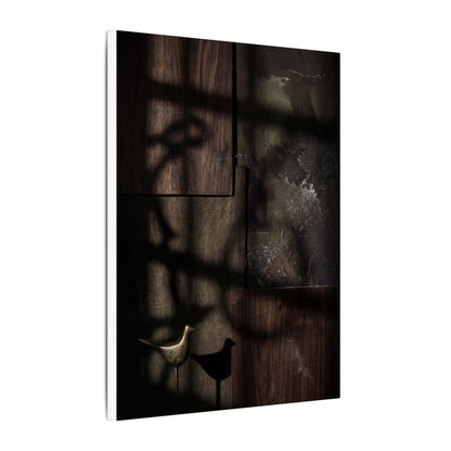 Dark Japandi Shadow Play in Candlelight | Dark Texture Canvas Art