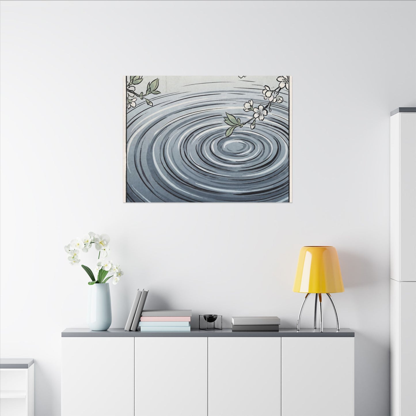 Calm Water Ripple Canvas Art - Ukiyo E Inspired Zen