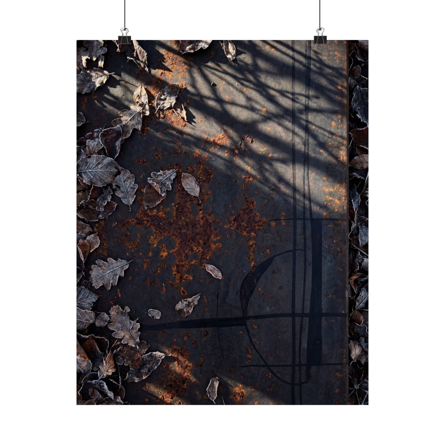 Rust Patina Winter Wall Art Print | Dark Japandi Bold Design Art Print