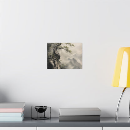 Spring Pine Tree Watercolor Canvas Art | Warm Decor
