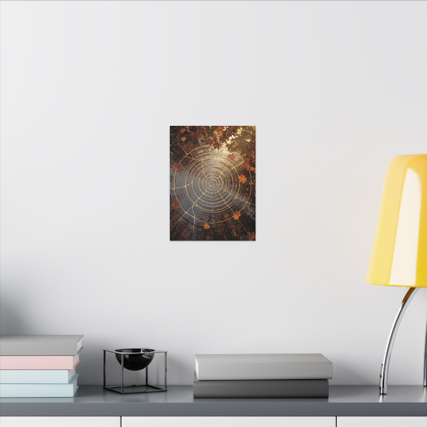Artful Water Ripple Canvas Art - Gold Vein Kintsugi