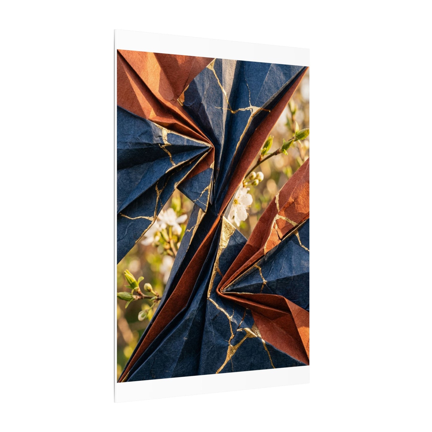 Golden Hour Paper Fold Canvas Art - Kintsugi Ma