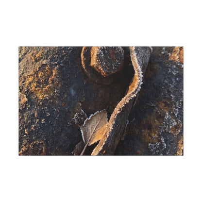 Moody Rust Patina Canvas Art - Moody Minimal Dark Japandi