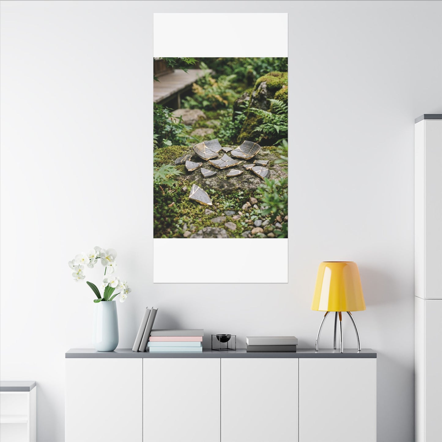 Summer Broken Pottery Gold Repair Canvas Art | Resilient Decor