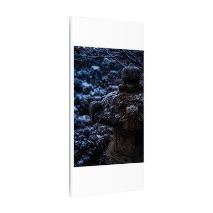 Moody Stone Lantern Canvas Art - Shadow Zen Dark Japandi
