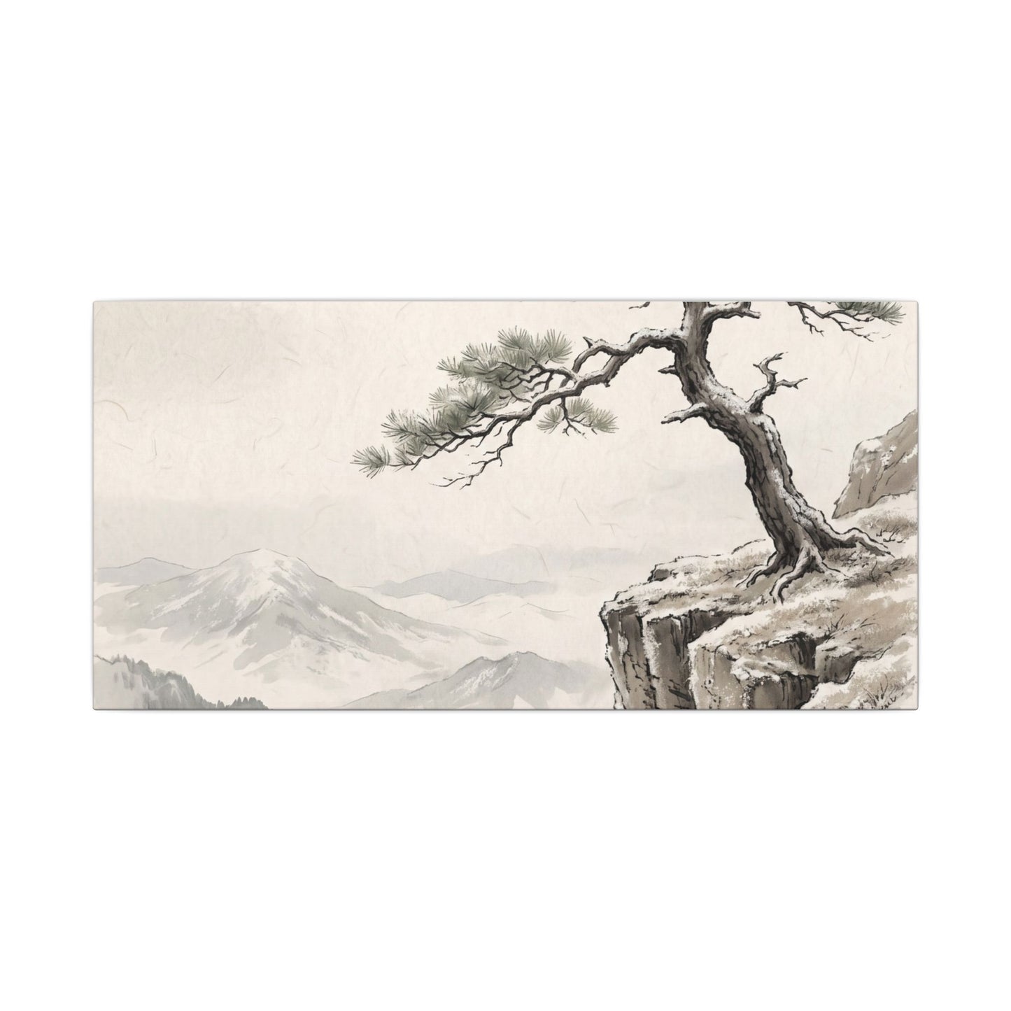 Seijaku Pine Tree Canvas Art - Japandi Japanese Pattern