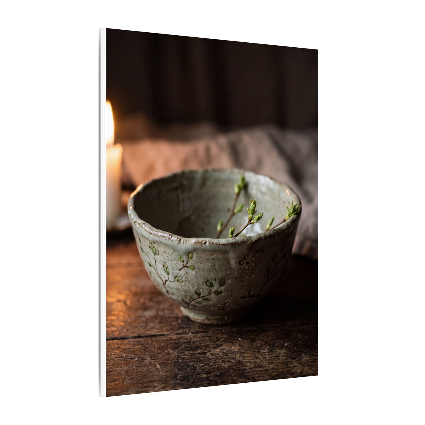 Ceramic Bowl Spring Canvas Art | Japandi Neutral Design