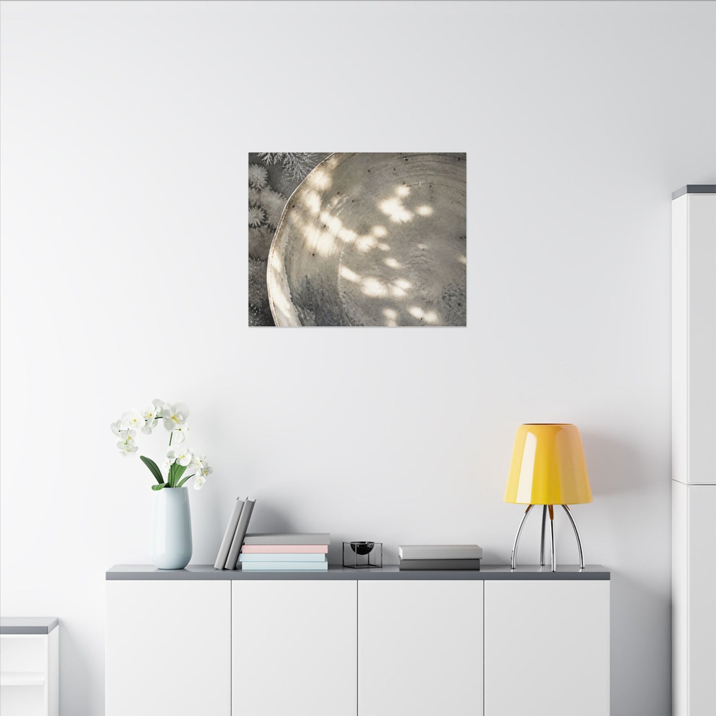 Ceramic Bowl Watercolor Canvas Art | Warm Japandi Art