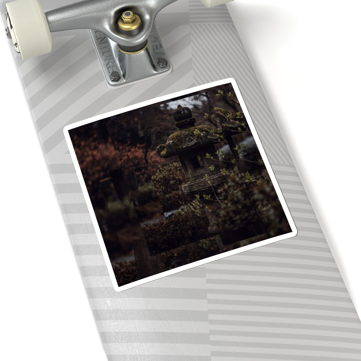 Stone Lantern Sticker | Spring Dark Japandi Shadow Zen Art