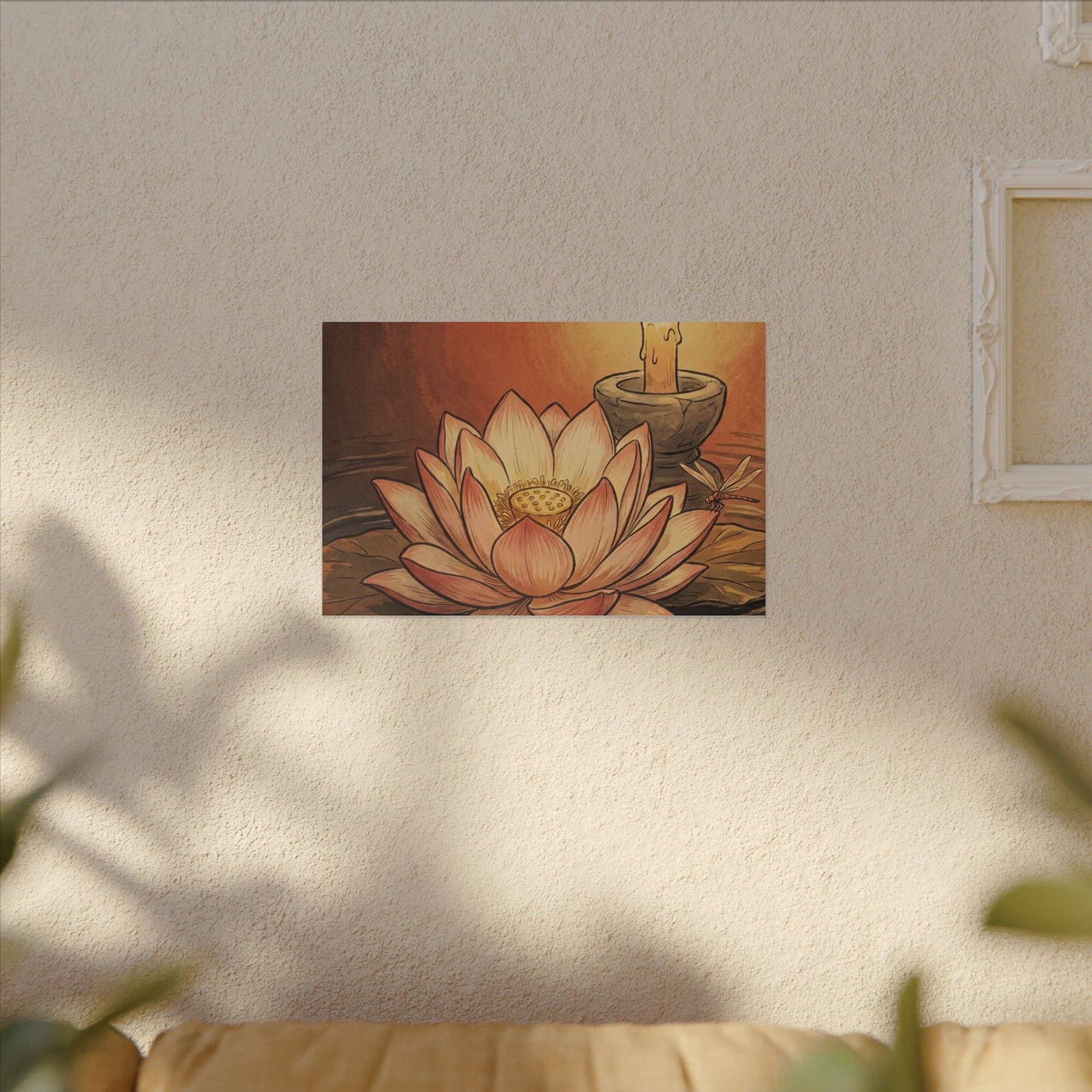 Fukinsei Dried Flowers Canvas Art - Japandi Texture