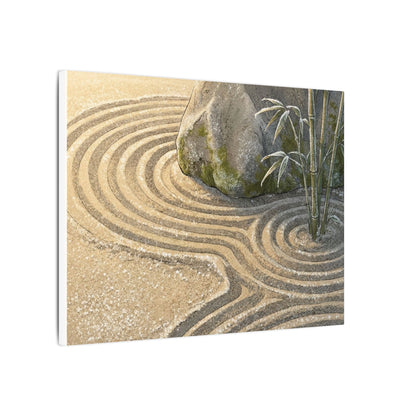 Rock Garden Winter Canvas Art | Zen Peaceful Design