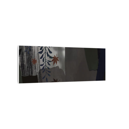 Wisteria Autumn Canvas Art | Dark Japandi Moody Design