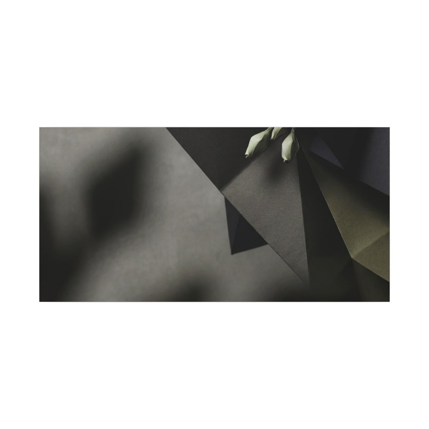 Paper Fold Moody Minimal Canvas Art | Luxurious Dark Japandi Art