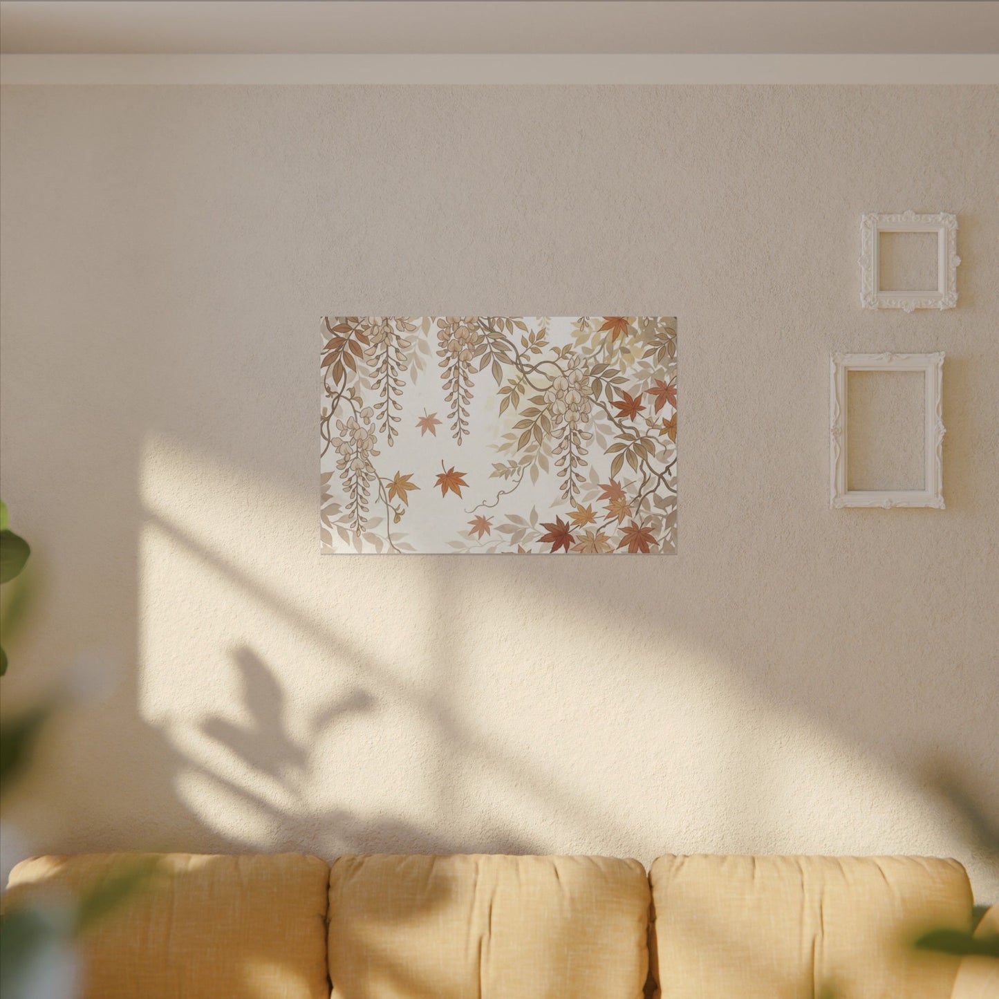 Shibui Wisteria Canvas Art - Japandi Japanese Pattern
