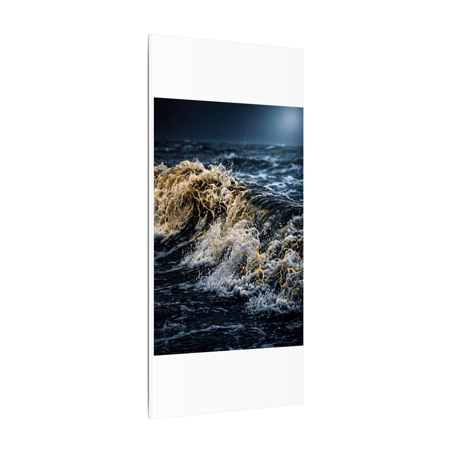 Ocean Wave Winter Canvas Art | Kintsugi Artful Design