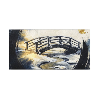 Autumn Ink Brushstroke Karesansui Canvas Art | Peaceful Decor