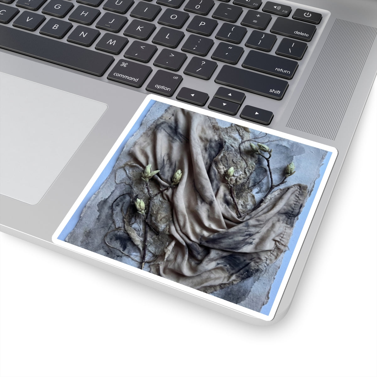 Silk Drape Sticker | Spring Japandi Texture Art Art Print