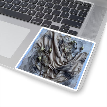 Silk Drape Sticker | Spring Japandi Texture Art Art Print