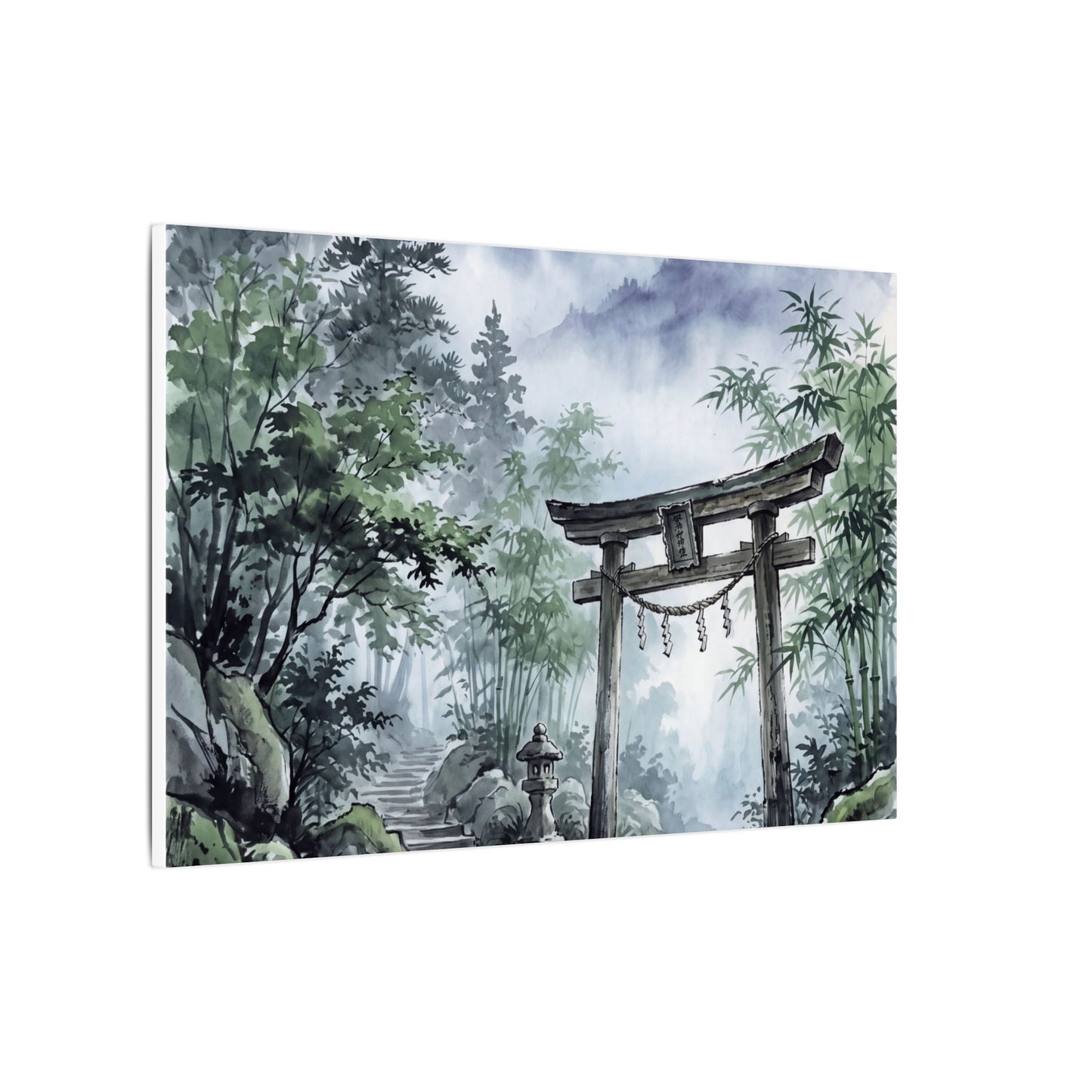 Moonlight Torii Gate Canvas Art - Zen Fukinsei