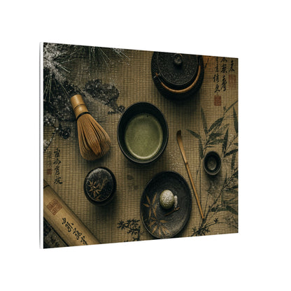 Tea Ceremony Canvas Art | Winter Zen Ukiyo E Inspired Art