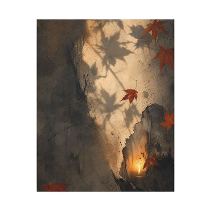 Shadow Play Texture Canvas Art | Neutral Japandi Art