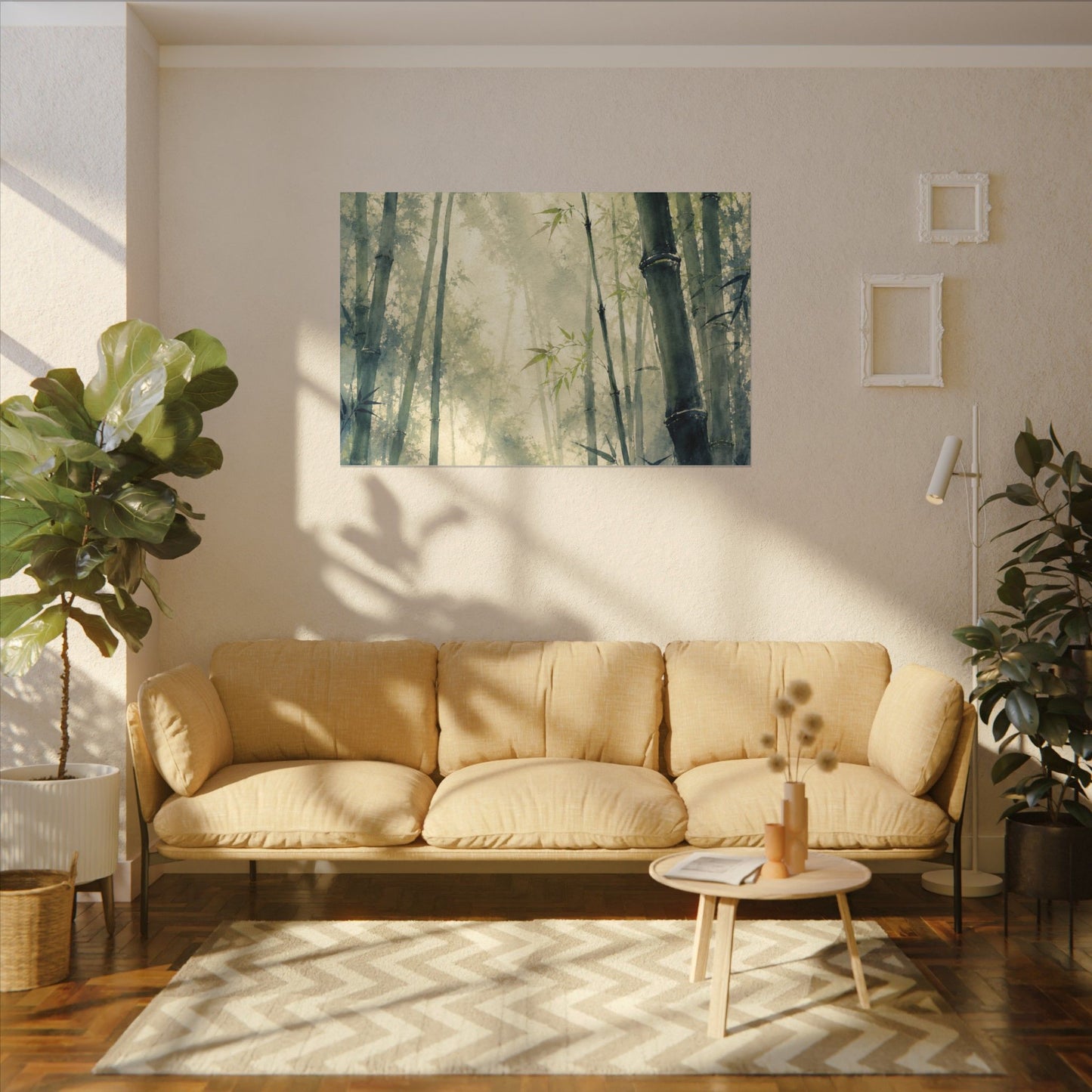 Bamboo Grove Spring Canvas Art | Zen Serene Design