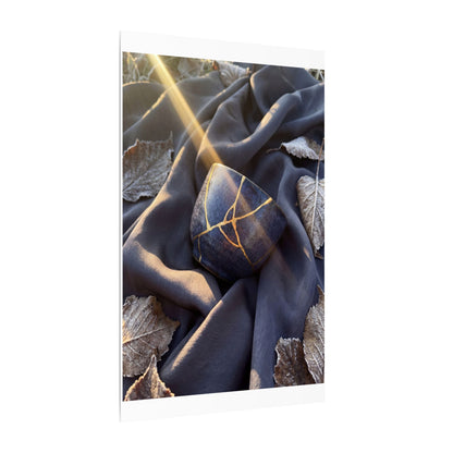 Winter Silk Drape Gold Repair Canvas Art | Artful Decor