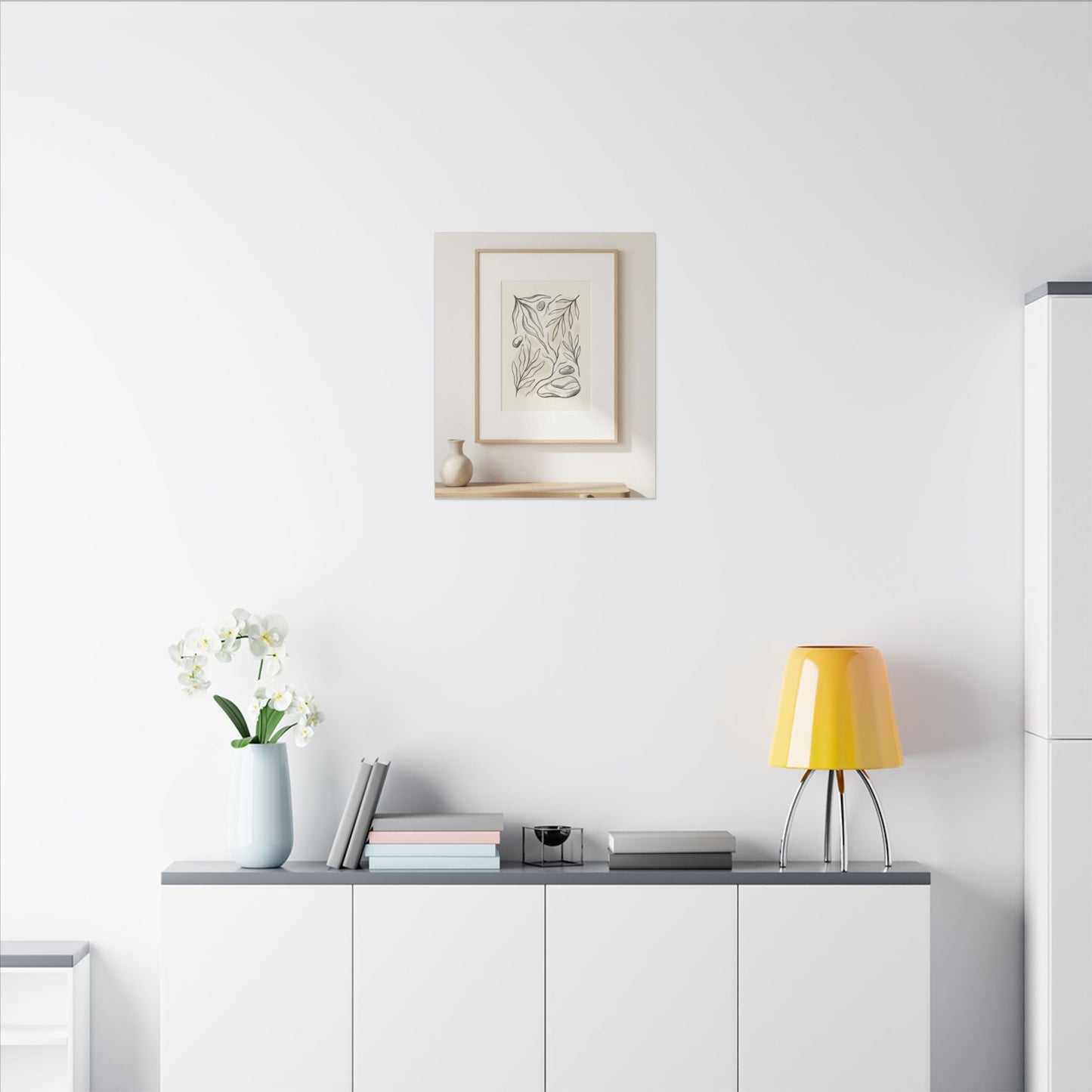 Japandi Charcoal Canvas Art