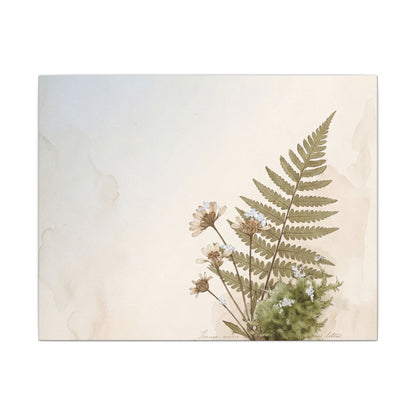 Winter Moss Close Up Herbarium Canvas Art | Enchanting Decor Art Print