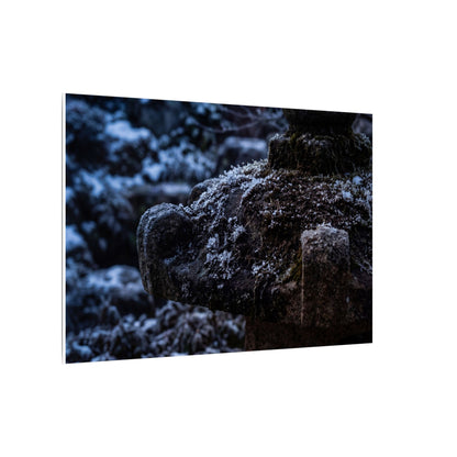 Moody Stone Lantern Canvas Art - Shadow Zen Dark Japandi