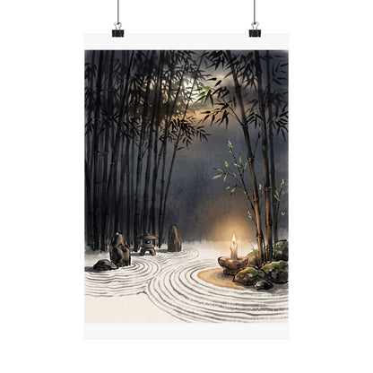 Fukinsei Bamboo Grove Wall Art Print - Zen Karesansui