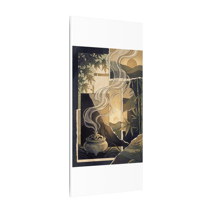 Tranquil Incense Smoke Canvas Art - Ukiyo E Inspired Zen