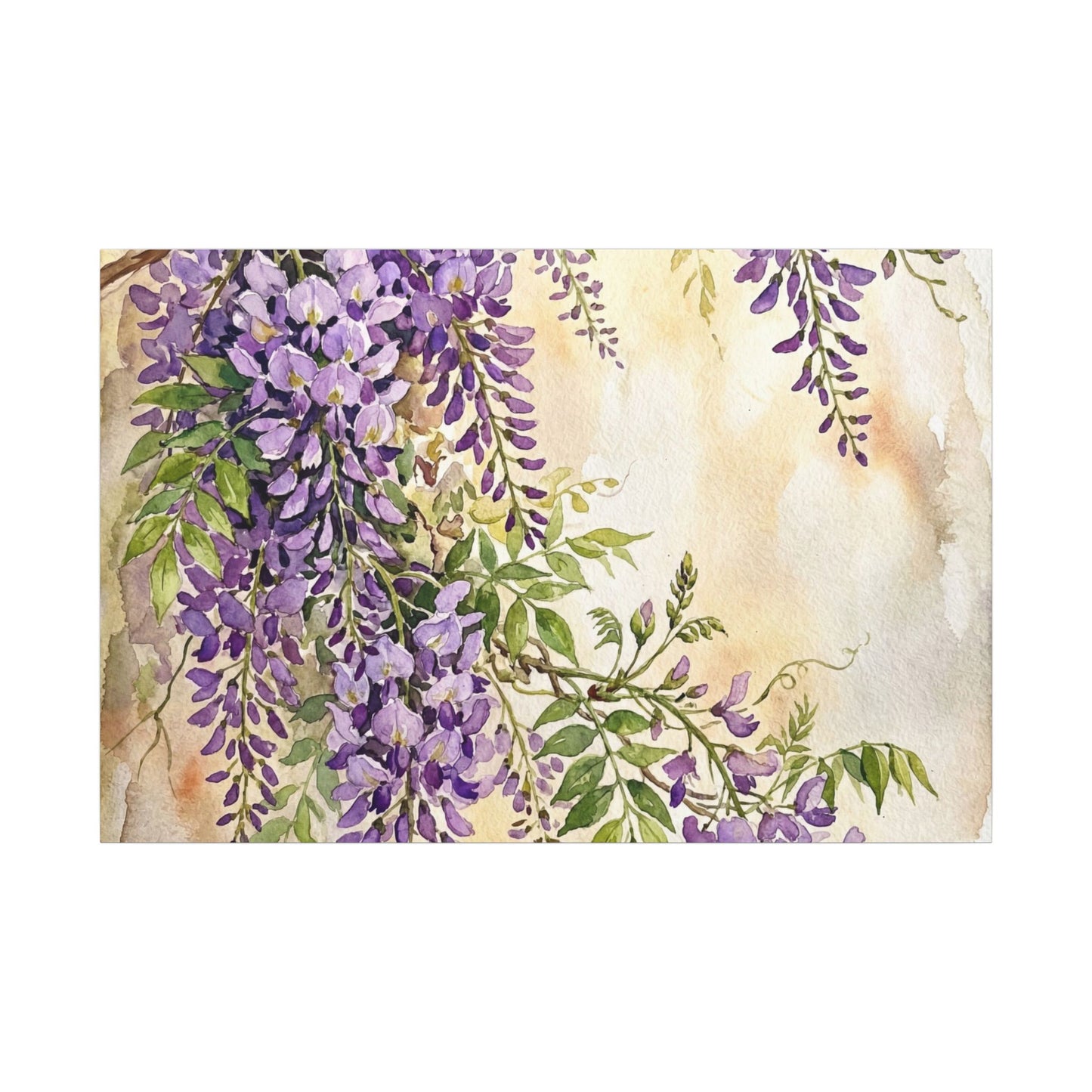 Wisteria Spring Canvas Art | Japandi Cozy Design Art Print