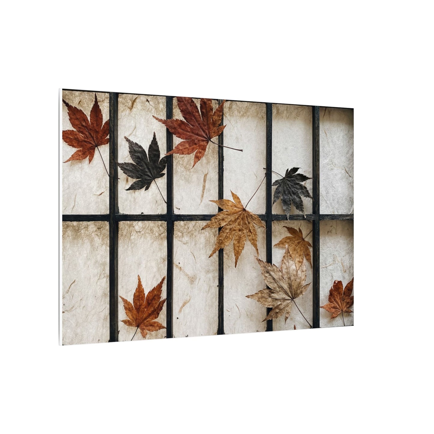 Japandi Shoji Screen in Overcast | Texture Canvas Art