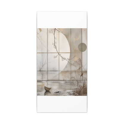 Winter Shoji Screen Japanese Pattern Canvas Art | Elegant Decor