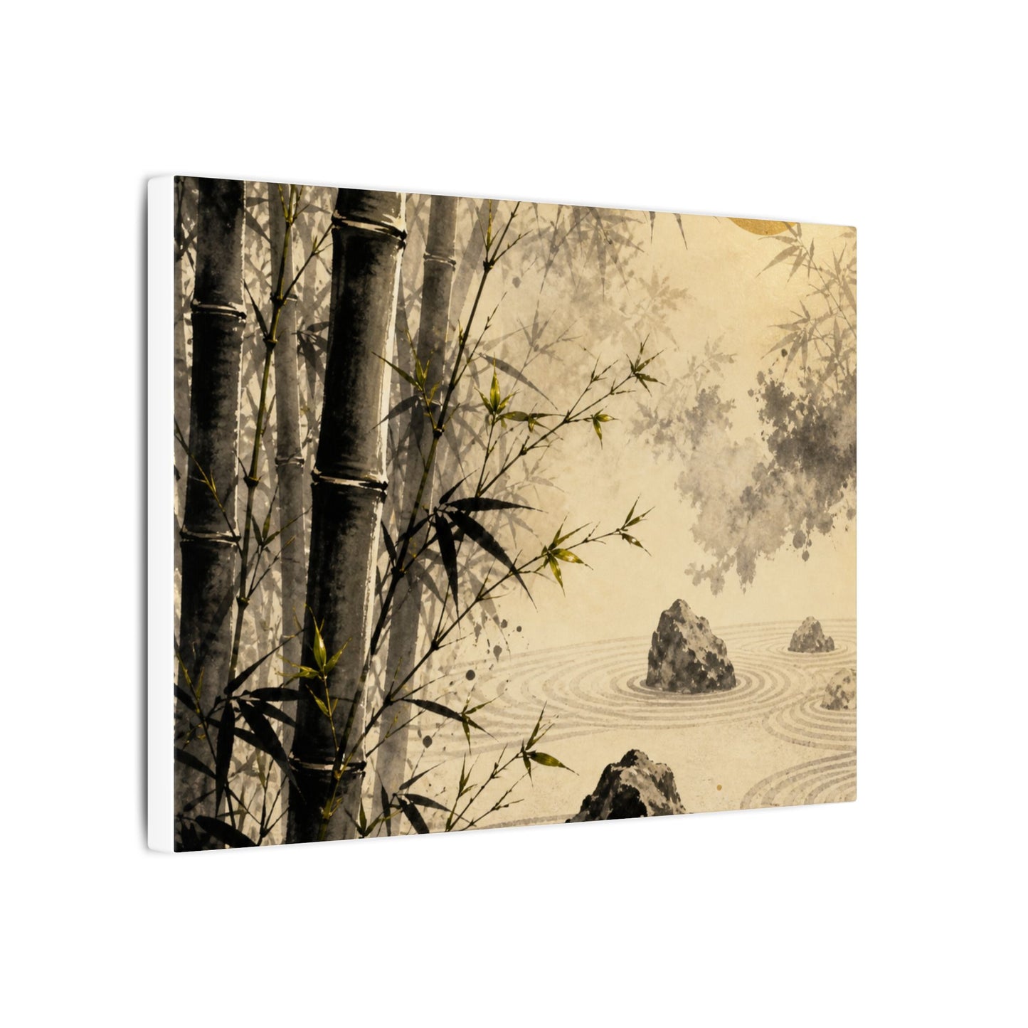 Peaceful Bamboo Grove Canvas Art - Karesansui Zen