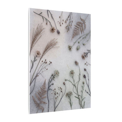 Dried Flowers Japanese Pattern Canvas Art | Elegant Japandi Art