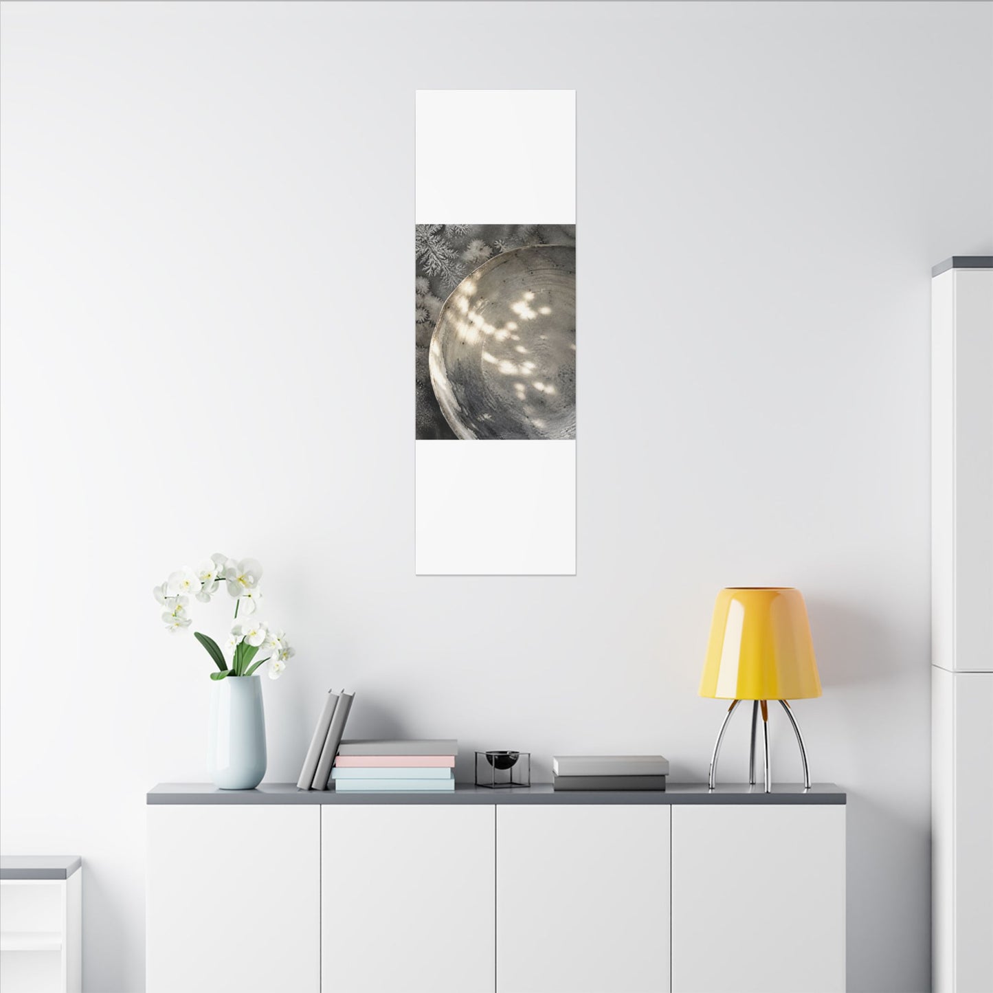 Ceramic Bowl Watercolor Canvas Art | Warm Japandi Art
