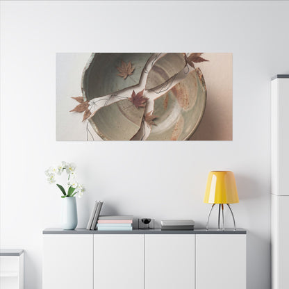 Dawn Ceramic Bowl Canvas Art - Japandi Fukinsei