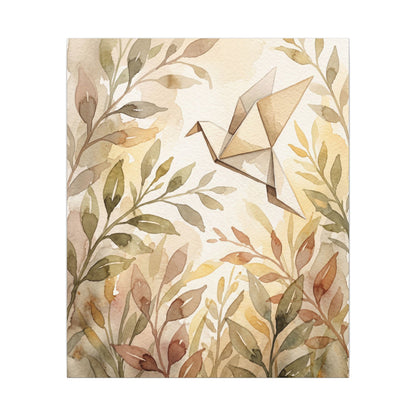 Fukinsei Paper Fold Canvas Art - Japandi Watercolor