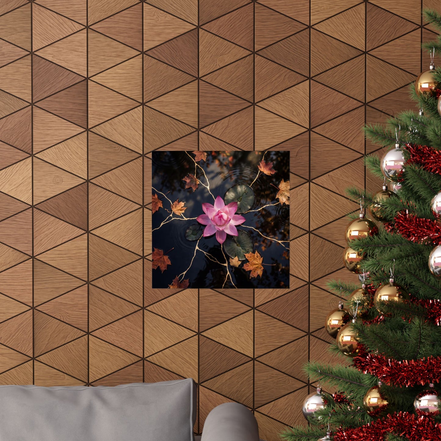 Dappled Lotus Flower Wall Art Print - Kintsugi Ma