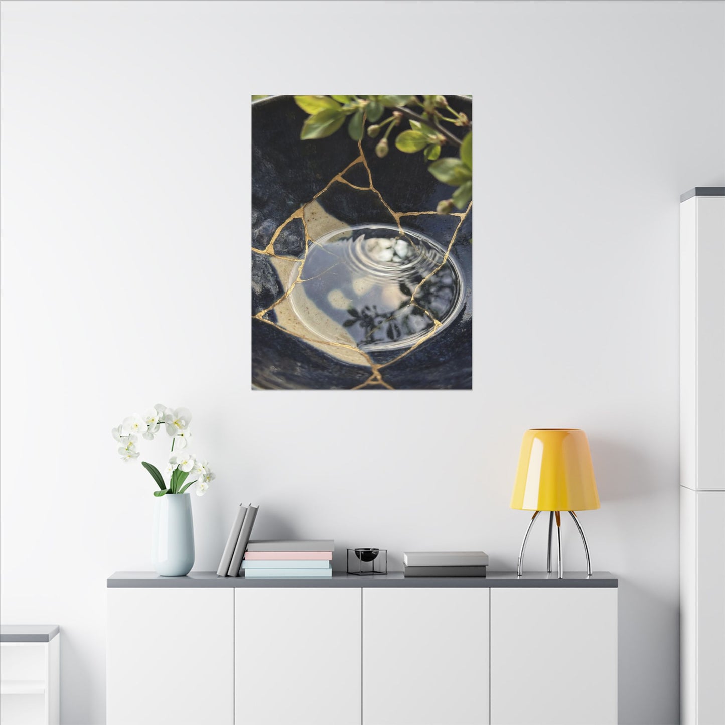 Water Ripple Spring Canvas Art | Kintsugi Beautiful Design